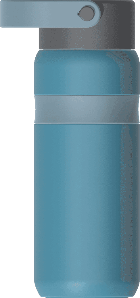Loop-handle bottle in blue